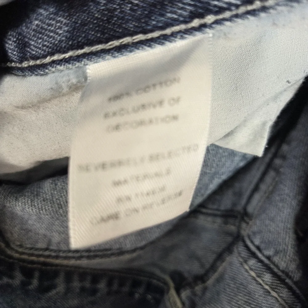 Flypaper Jeans Men's 40x32 Straight Fit Distressed‎ Embroidered Pockets Ripped